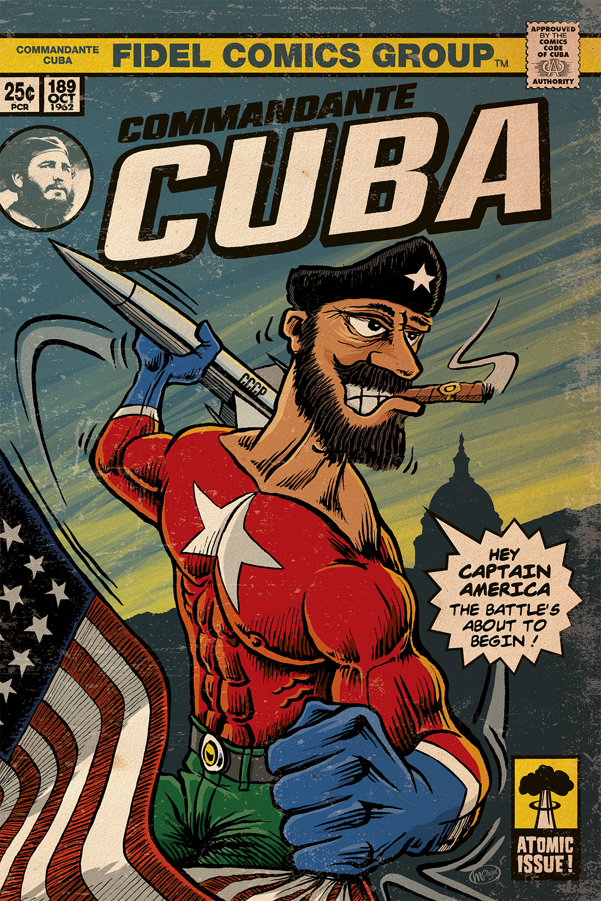 Illustration façon comics Cubain ©Marc Cluzet